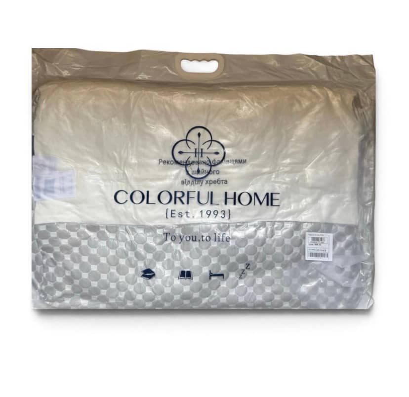 COLORFUL HOME orthopedic pillow white with grey in packaging