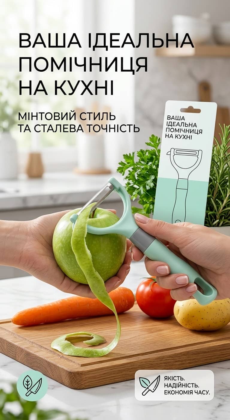 Овочечистка пласт кольор 14,5х7см 3