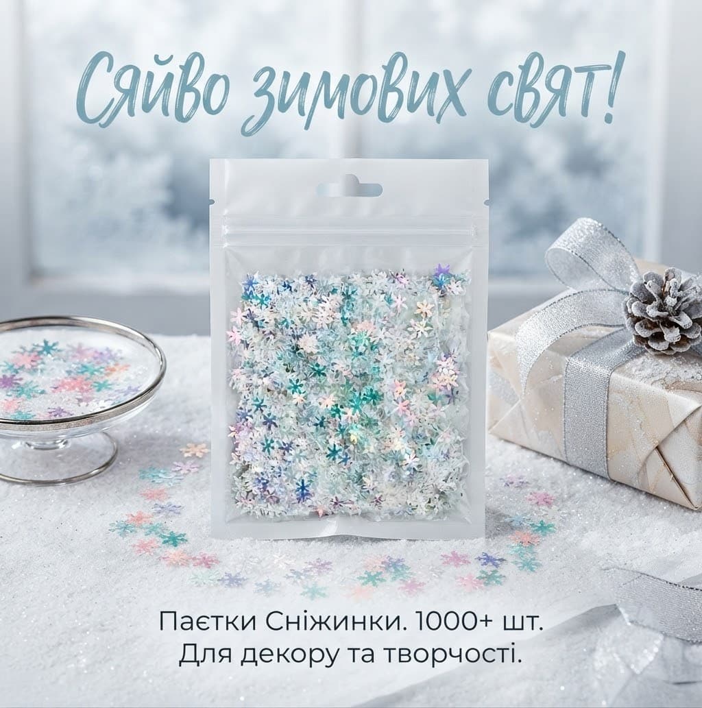 Паєтки сніжинки 2