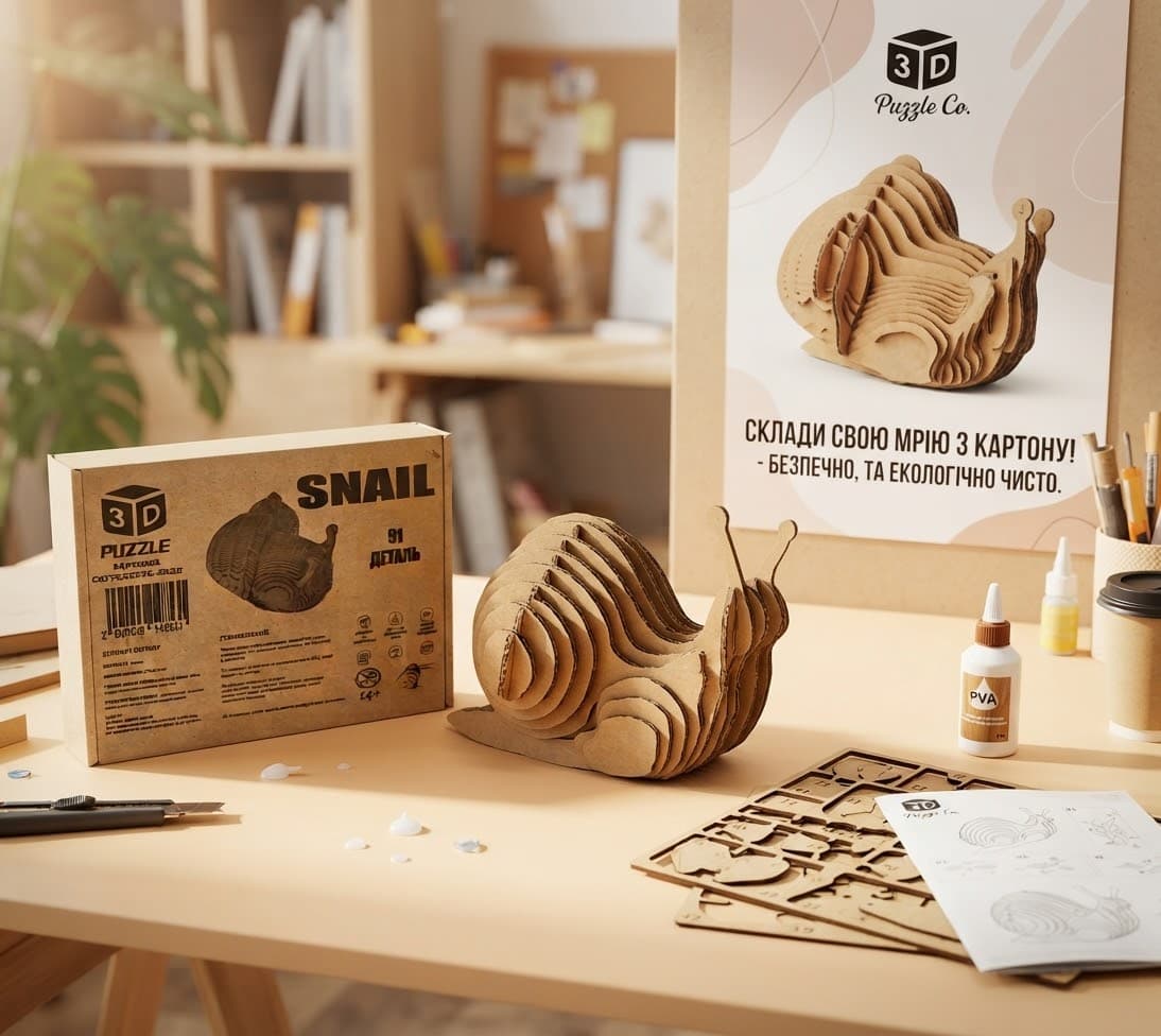 Пазл 3д скульптура SNAIL 2