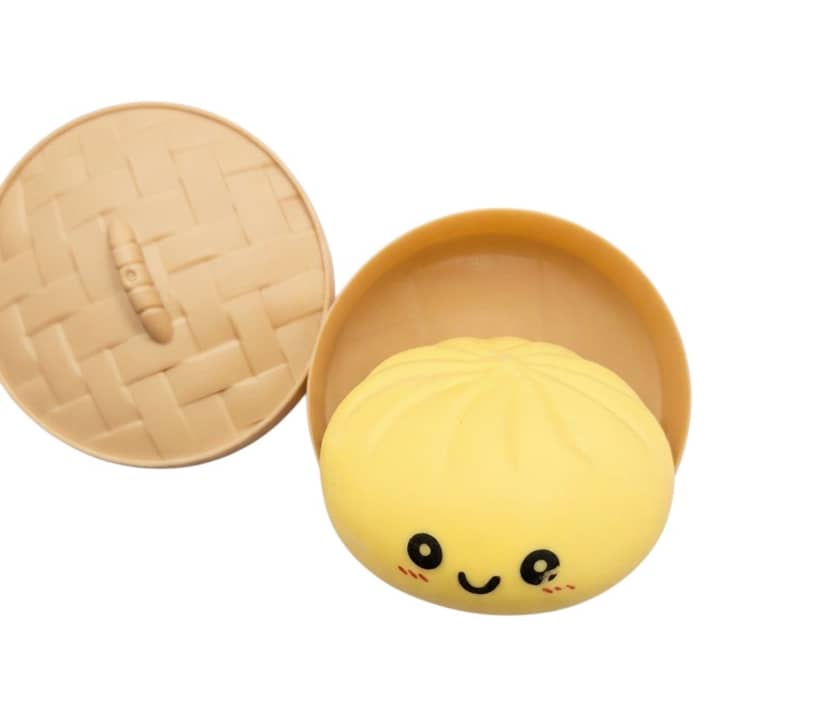Dumpling Bao Pastel Squishy Antistress Silicone Gel Yellow
