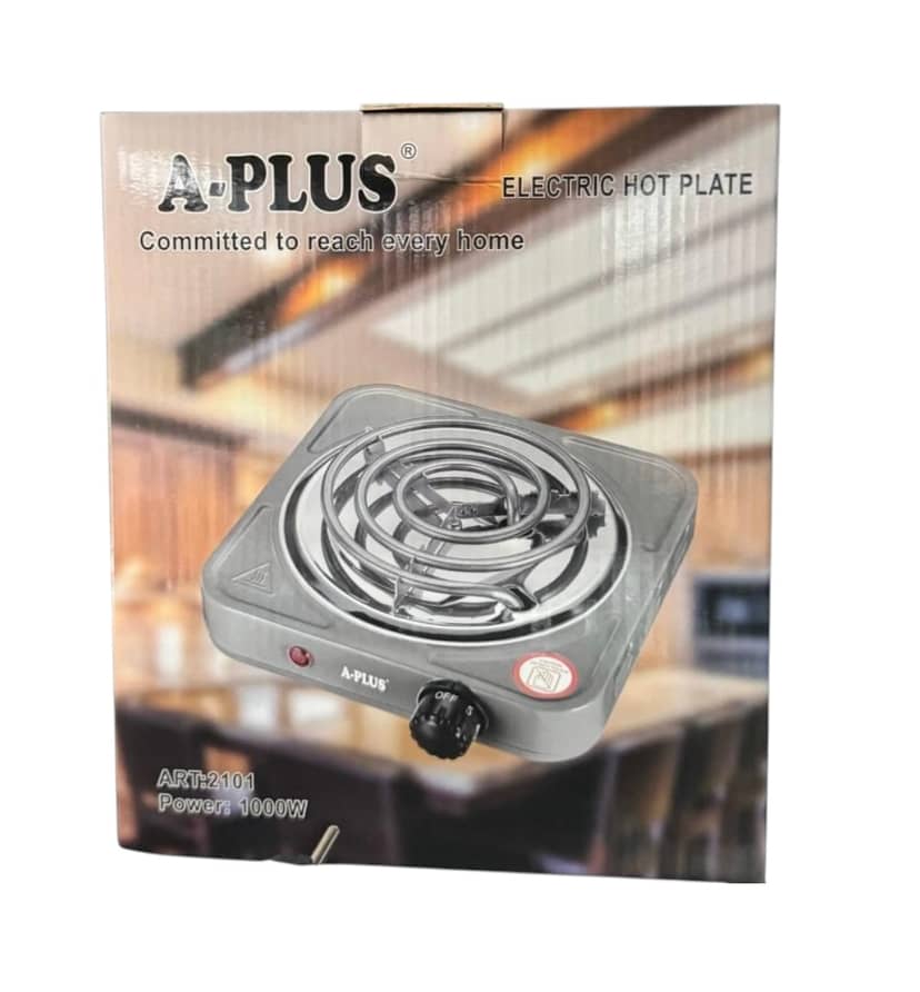 Electric Hot Plate A-PLUS ART:2101 1000W Grey