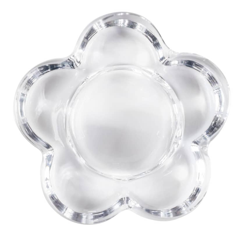 Candle Holder 8cm Glass Flower 6