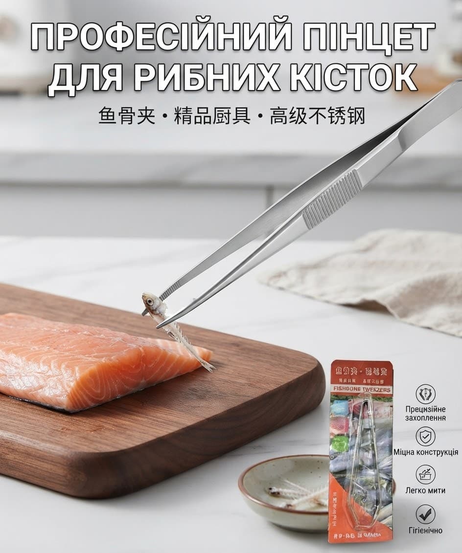 Пінцет для рибних кісток 196-3 2