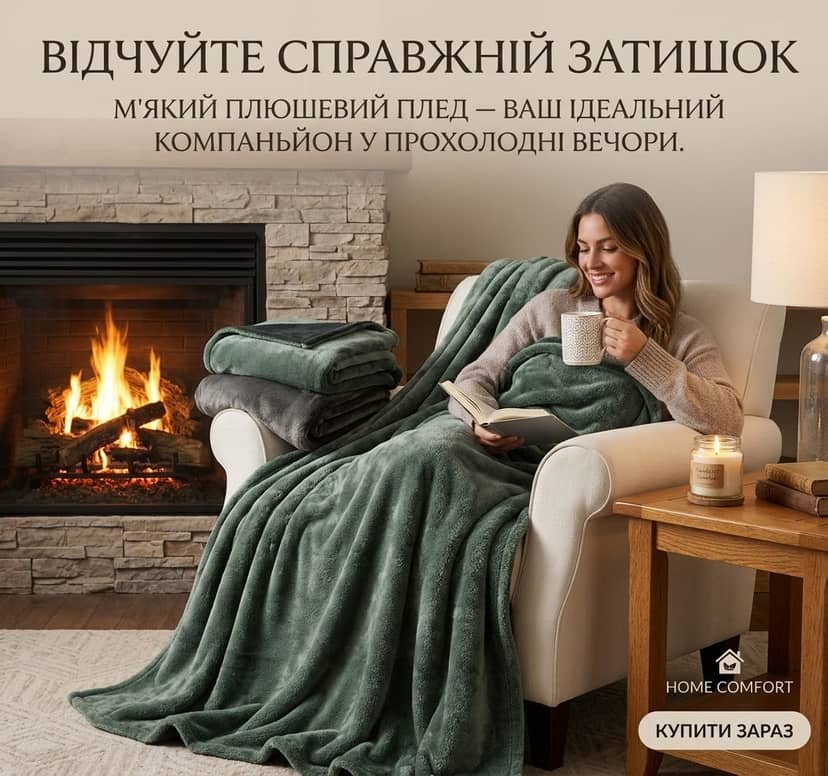 Плед 1,5ка одноколірн нешліф зелений 3