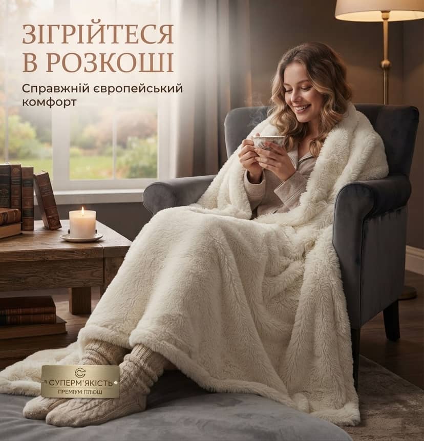 Плед 2ка одноколір нешліфовка молочний 3