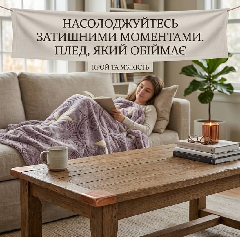 Плед 2ка рифлений лаванда 3