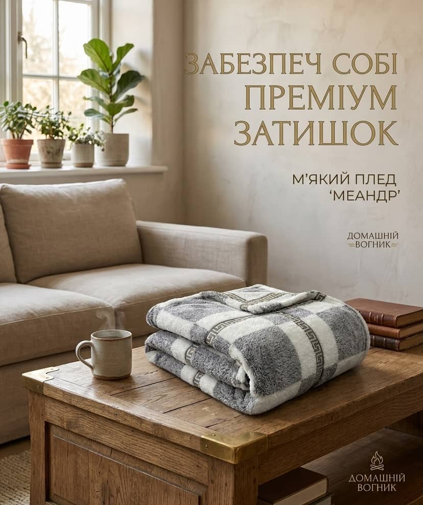 Плед 2ка рифлений Меандр 3