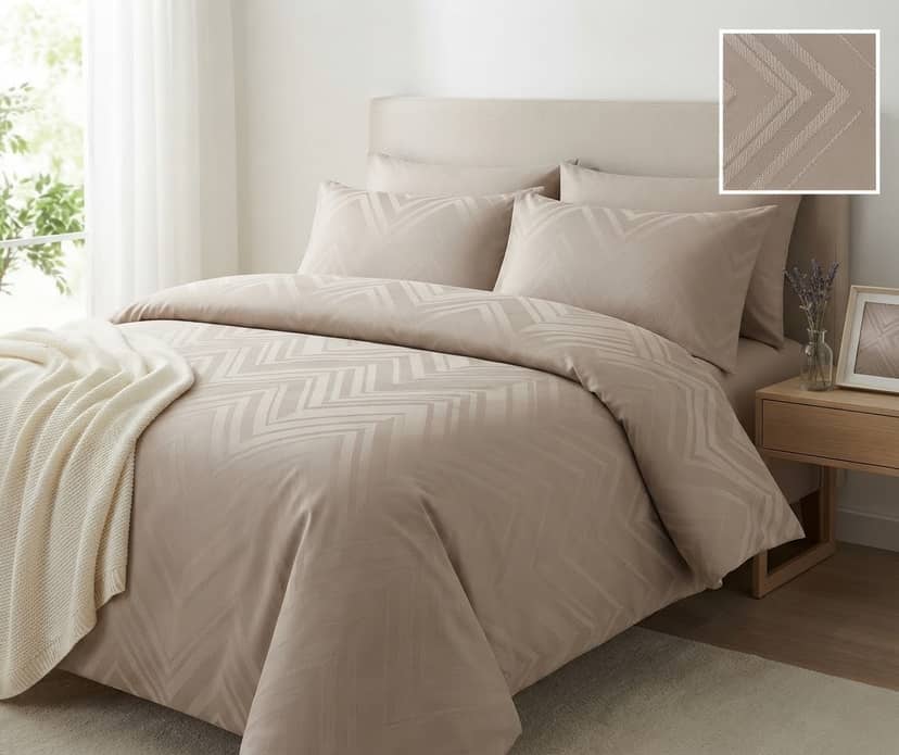 Постельное белье беж с треугольниками COLORFUL HOME 2