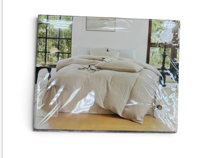 Постельное белье беж с треугольниками COLORFUL HOME 3