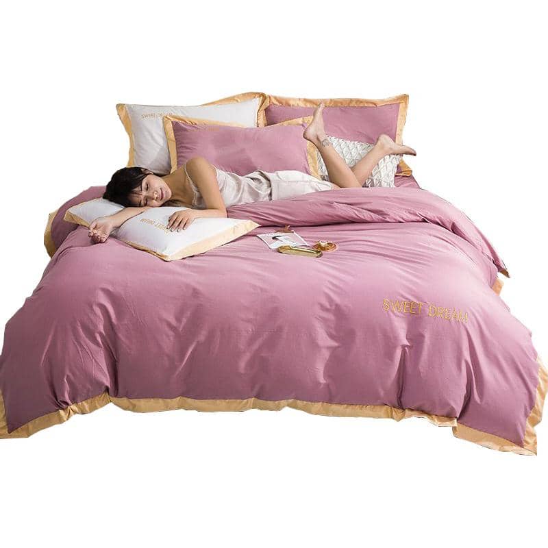 Satin Bedding Set, Fitted Sheet Euro 3