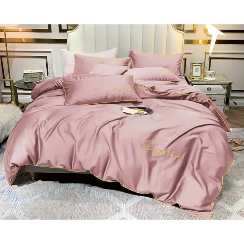Satin Bedding Set, Fitted Sheet Euro 4