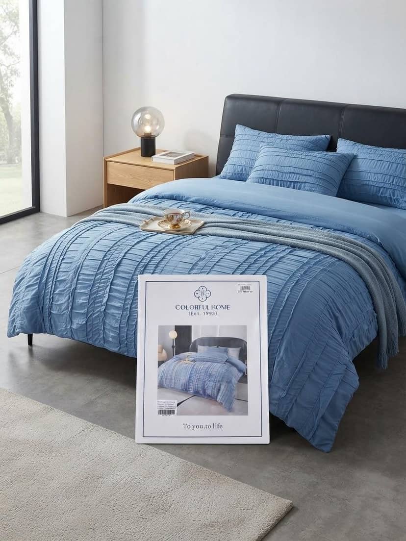 Euro Satin Crinkle Bedding Set 2