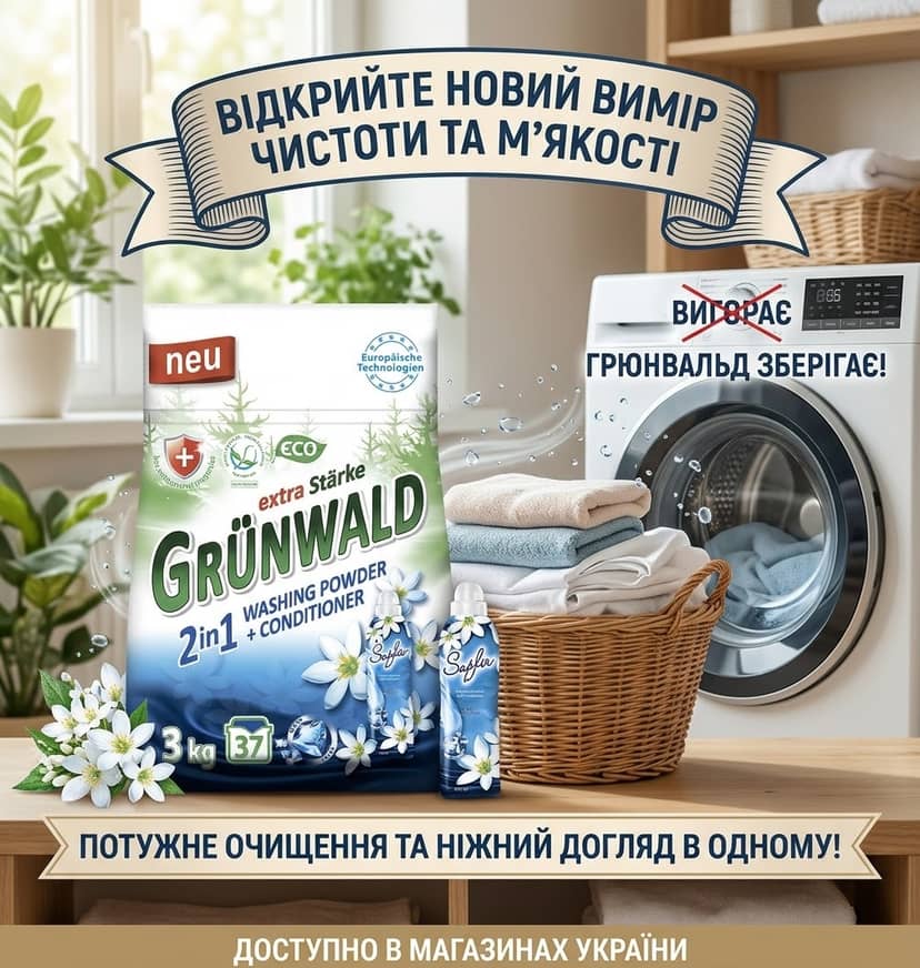 Пральний порошок Grunwald безфофатний 2