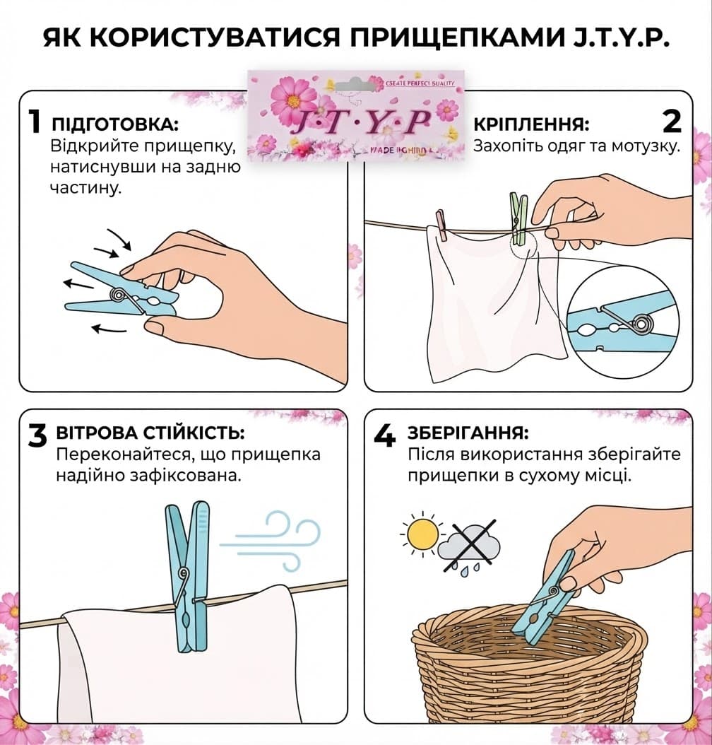 Прищіпки гілочка 10шт 1901 4