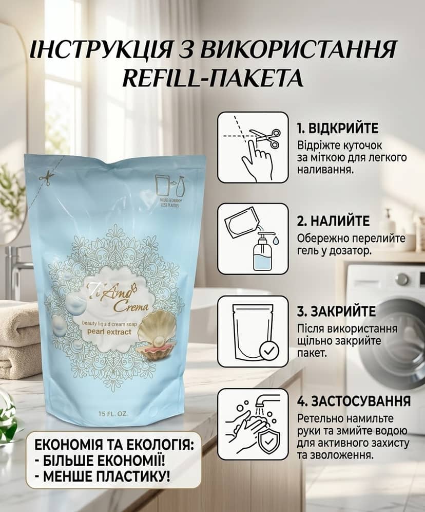 Рідке мило Ті Amo 3 екстр перлин 450мл 2