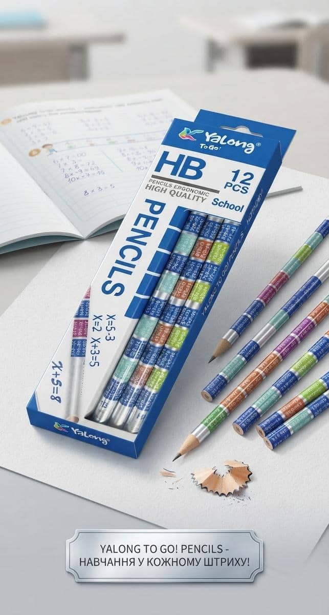 Карандаши HB 12 шт эргономичные высокого качества для школы 2