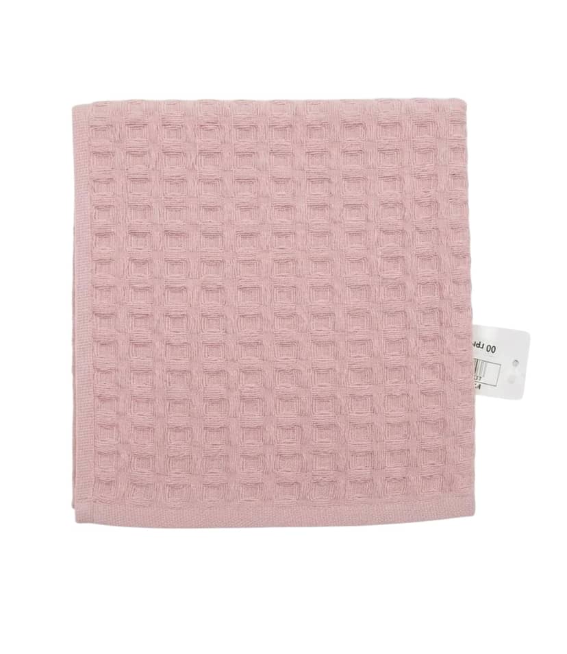 Pink waffle towel 35x70 cm