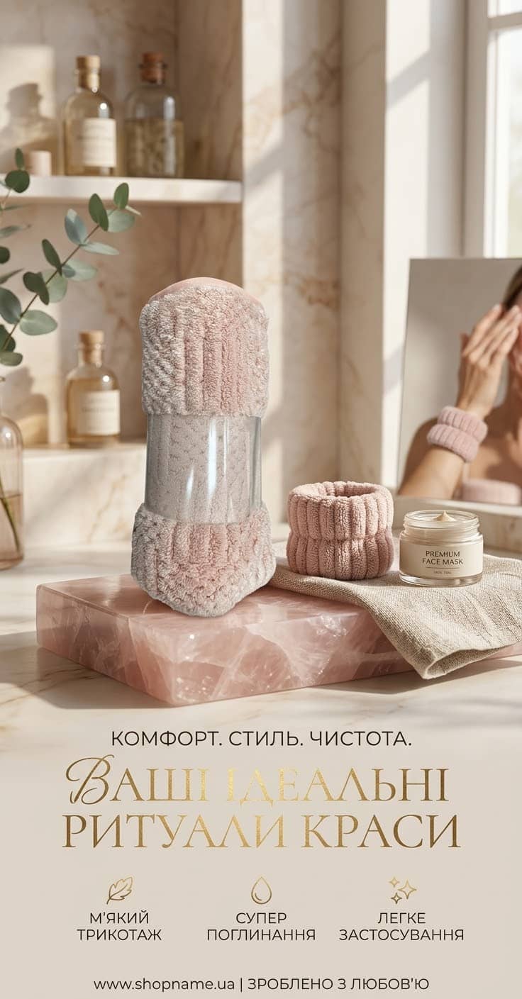 Рушник ф 35х70 6310 крапка рожевий 4