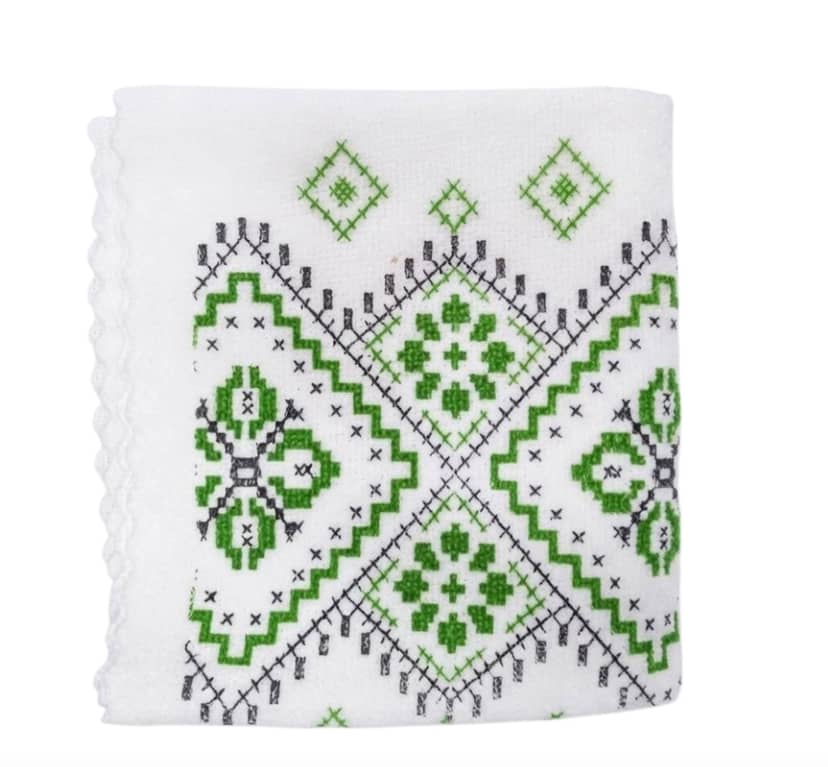 Towel with Green Ornament 35x70