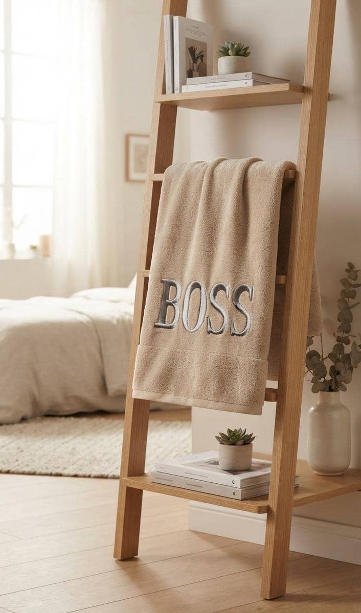 Boss Beige Fiber Bath Towel 2