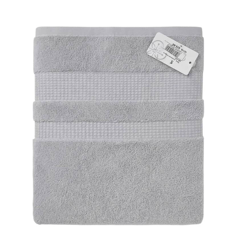 Bath Towel Checkered Grey 503-93