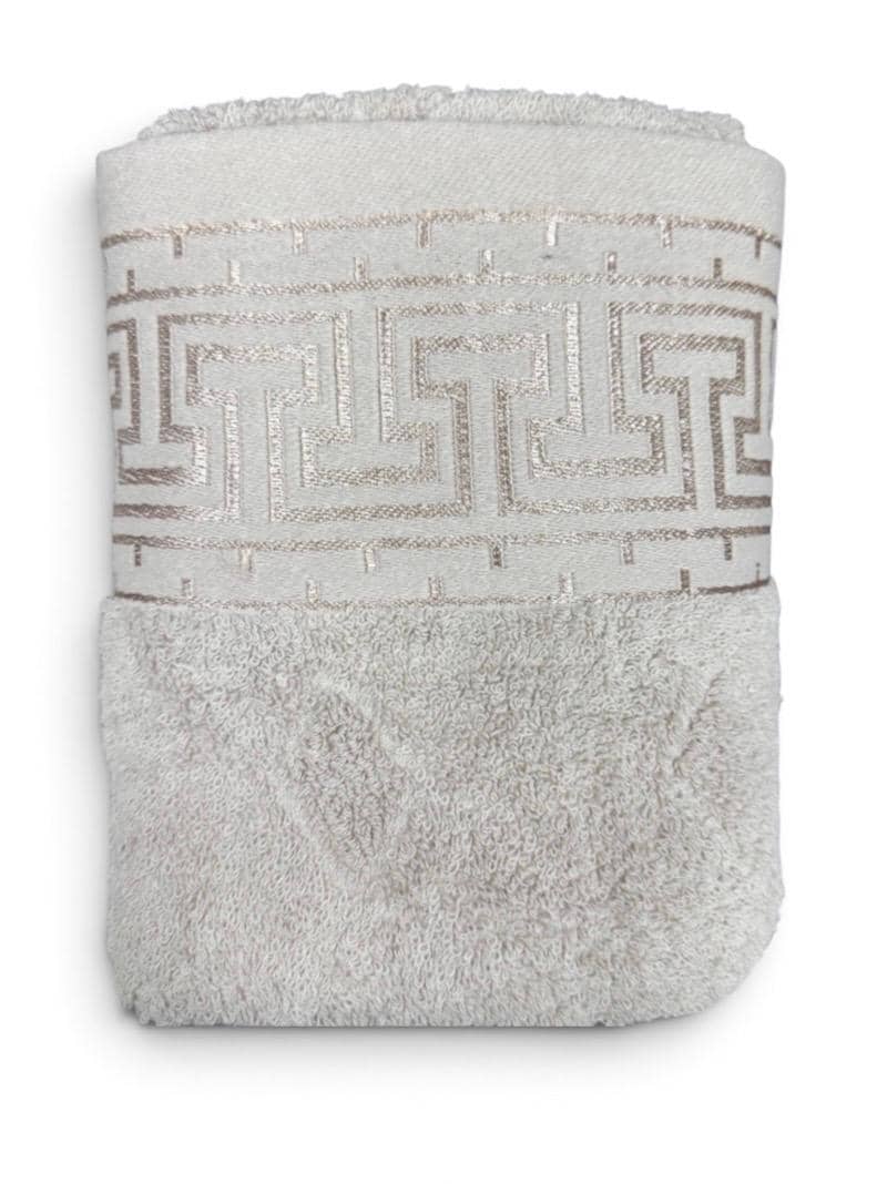 Dark Beige Towel with Pattern