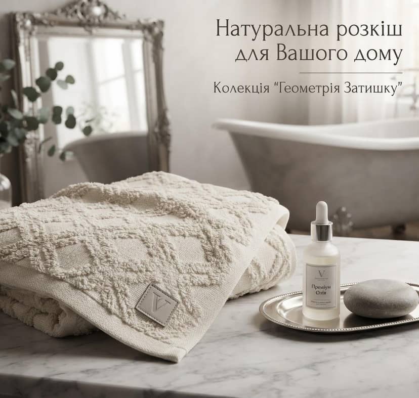 Рушник темно біжевого кольору з малюнком трикутники 3