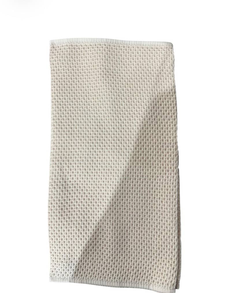 Waffle Towel 35x70 Leaf 7537 Beige 3