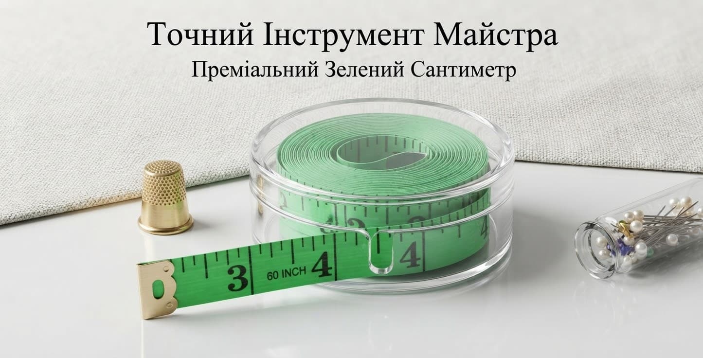 Сантиметр в коробці зеленого кольору 2