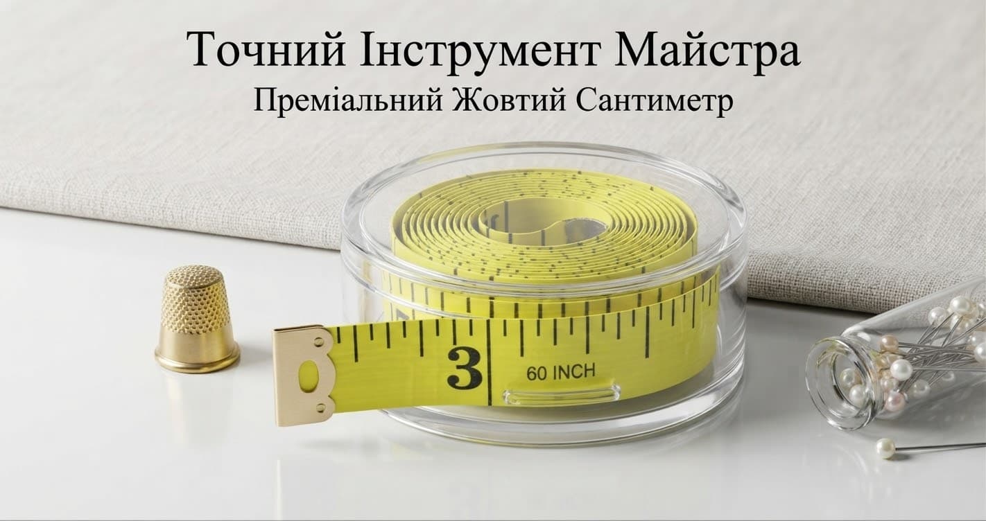 Сантиметр в коробці жовтого кольору 2