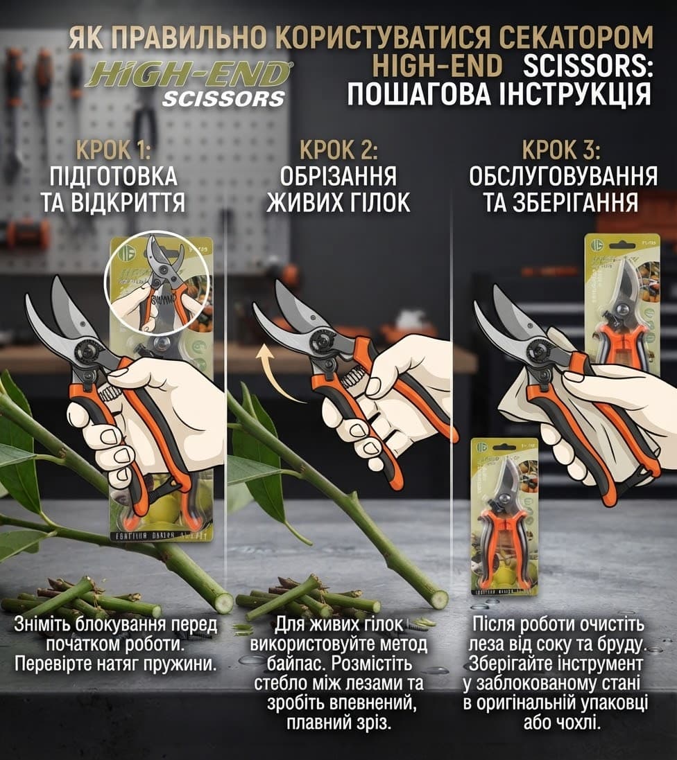 Секатор садов 18.8см 133г 4