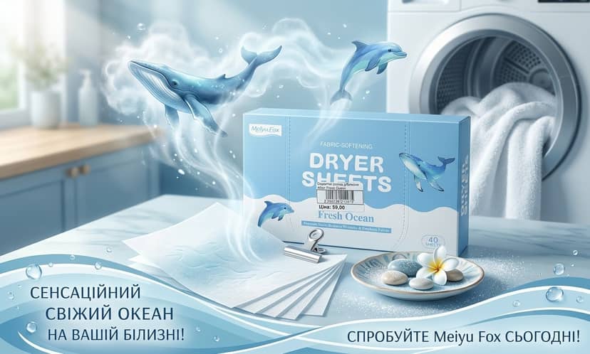 Серветки арома д/білизни 40шт Fresh Ocean 4
