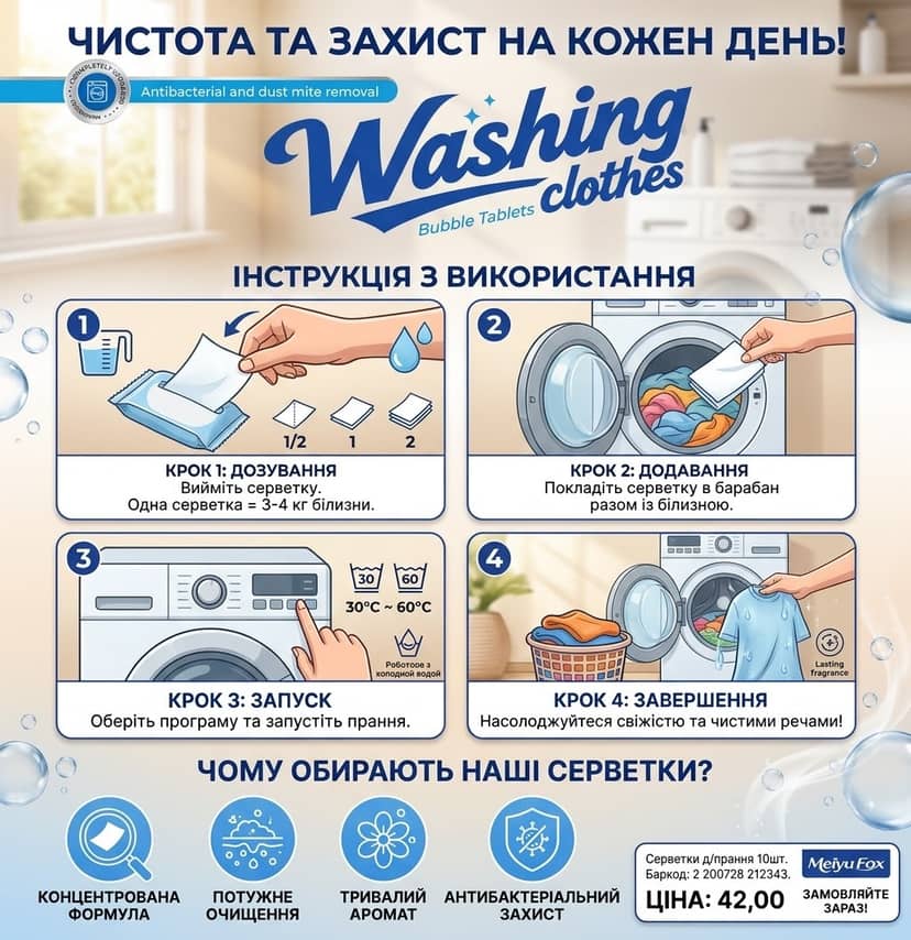 Серветки д/прання 10шт 3