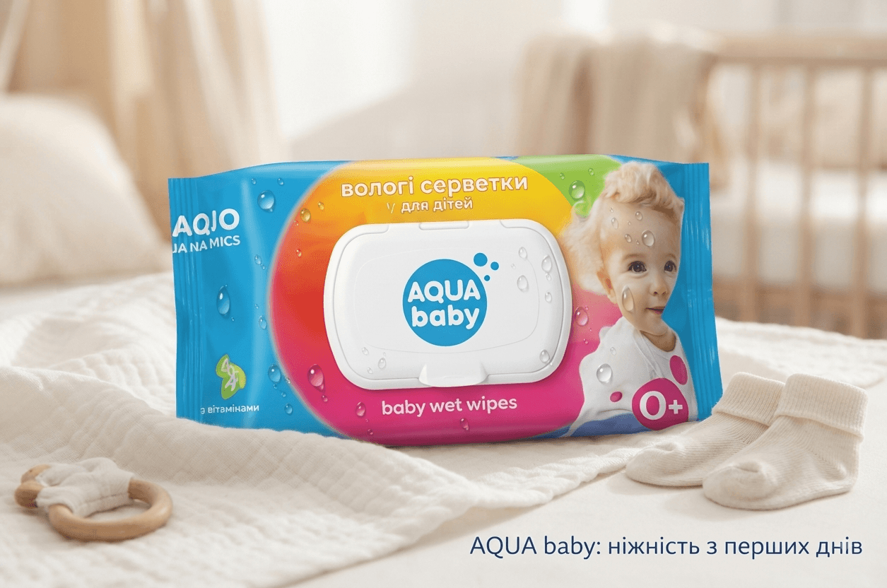 Серветки вологі Aqua Baby 120 шт 4