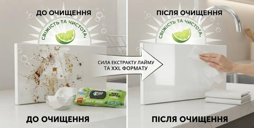 Серветки вологі універсал для прибирання 2