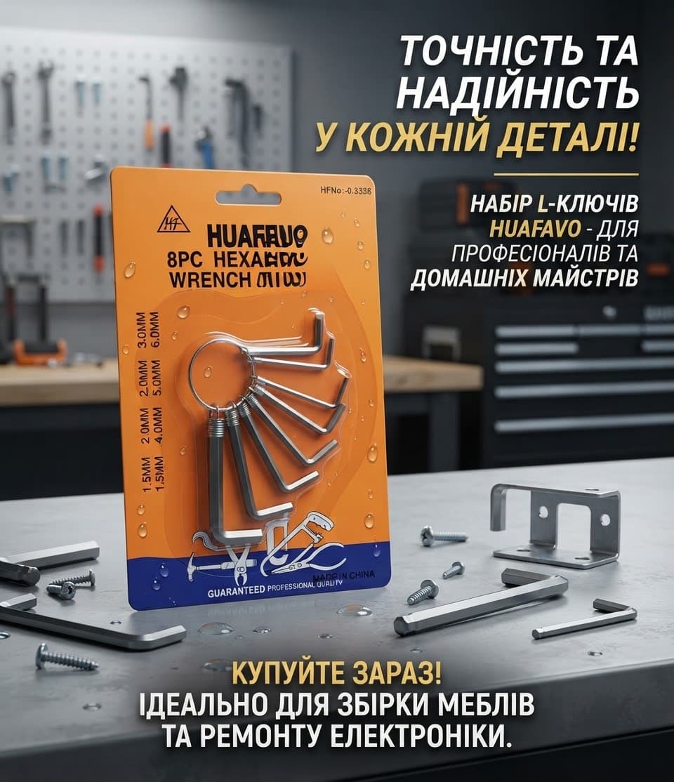 Шестигранники набір 8шт блістер 3