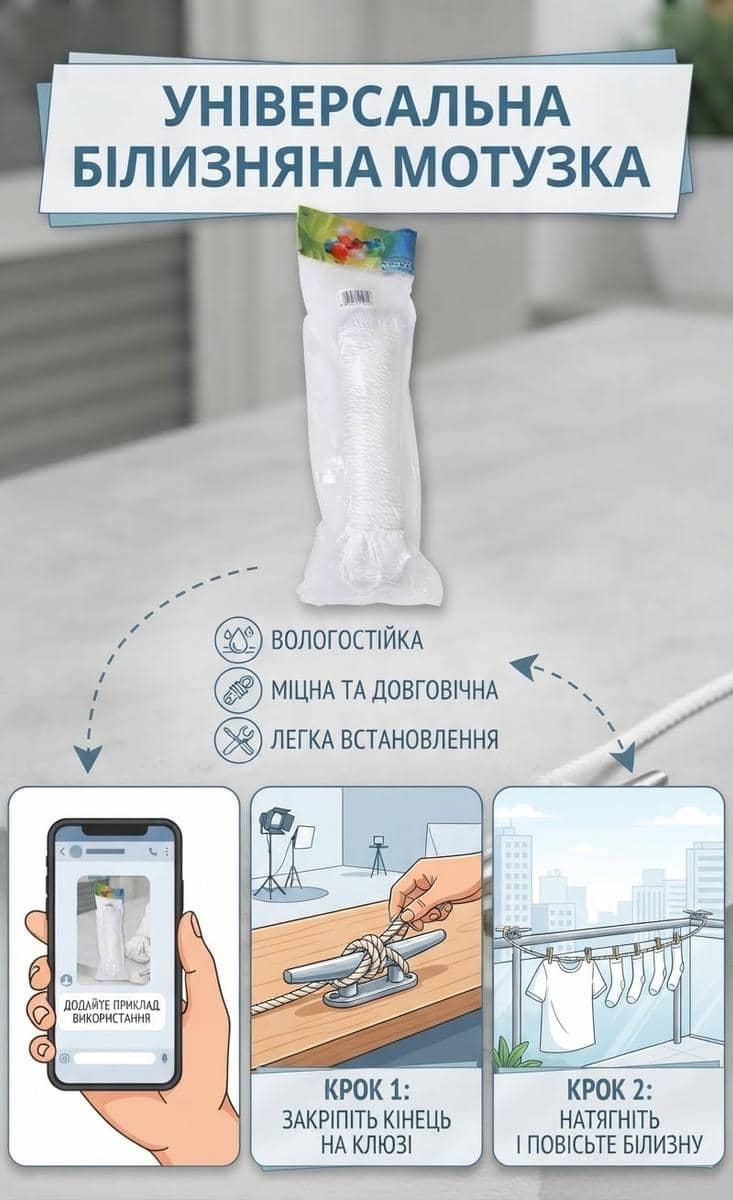 Шпагат господ білий 10м 4