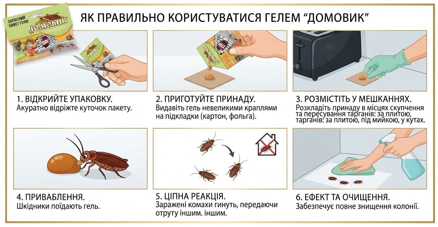 Шприц-гель « домовик» 35г від прусаків 2