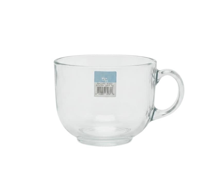 500ml glass mug with handle