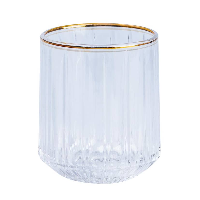 Glass Gold Facet 90ml Ribbed