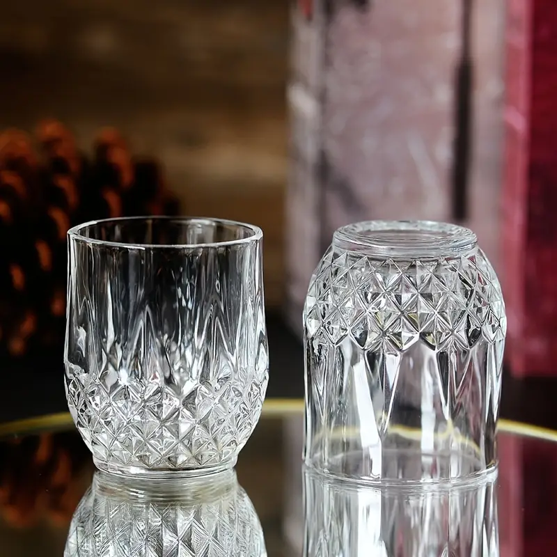 Golden Faceted Diamond Glass 90ml 2