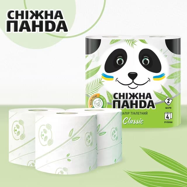 Сніжна панда папір туал 6шт класік 4+2 2