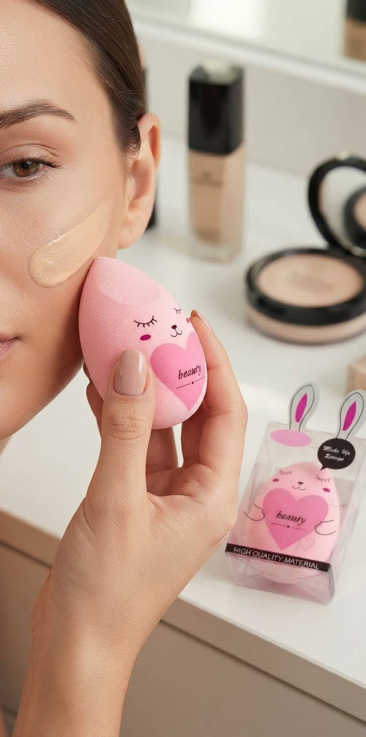 Bunny Makeup Sponge M38, Soft Pink (1 pc) 3