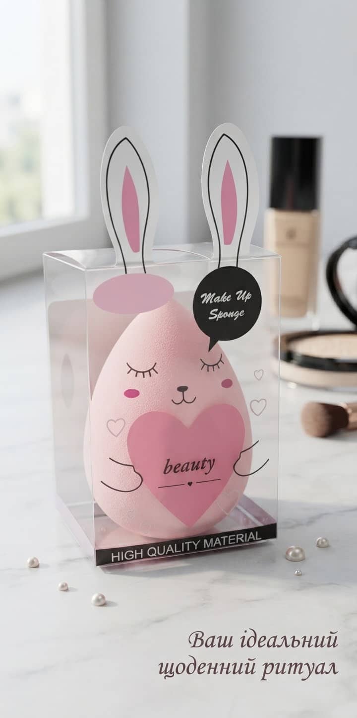 Bunny Makeup Sponge M38, Soft Pink (1 pc) 5
