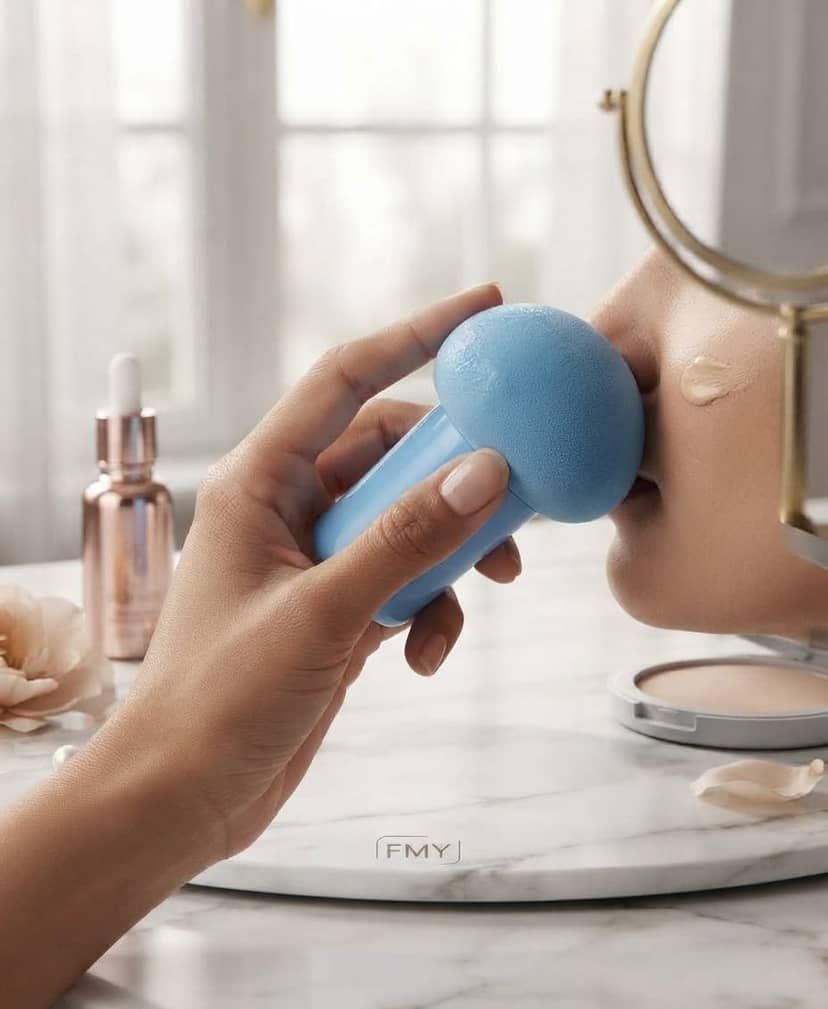 Sponge with plastic handle in plastic box 10382 blue 3