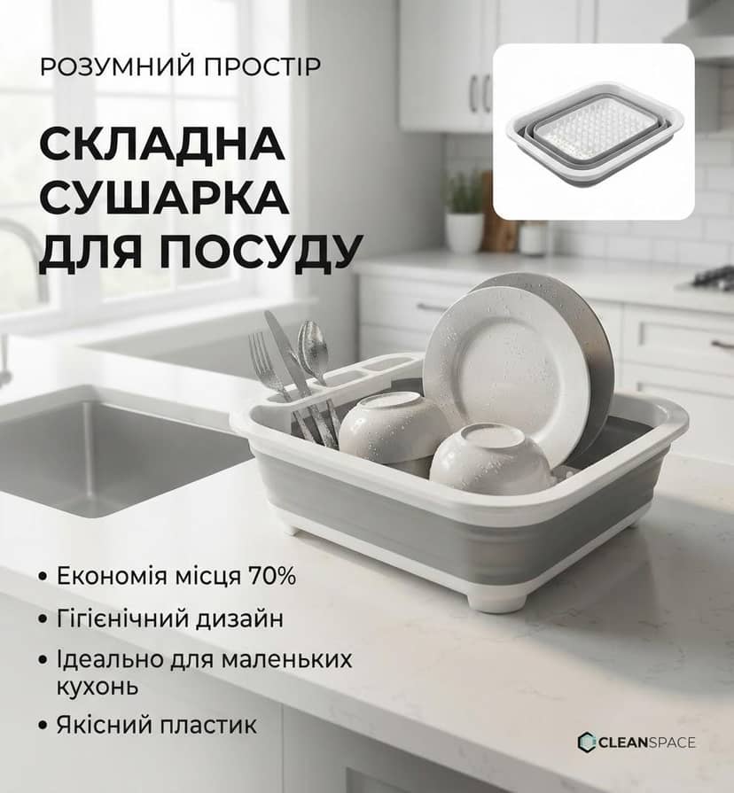 Сушарка під посуд складна 6