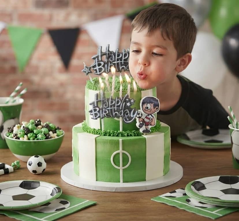 Football Happy Birthday Candle for Boys 2