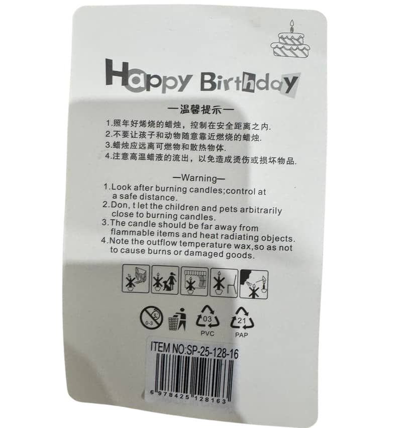 Свічка торт Happy birthday 3