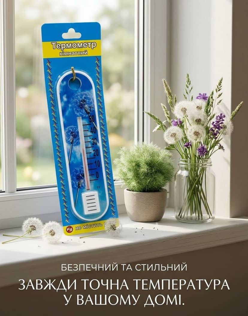 Термометр троянда кімнат ТК-150 блакитний 2